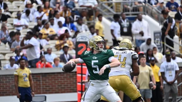 Zach Pyron at spring game
